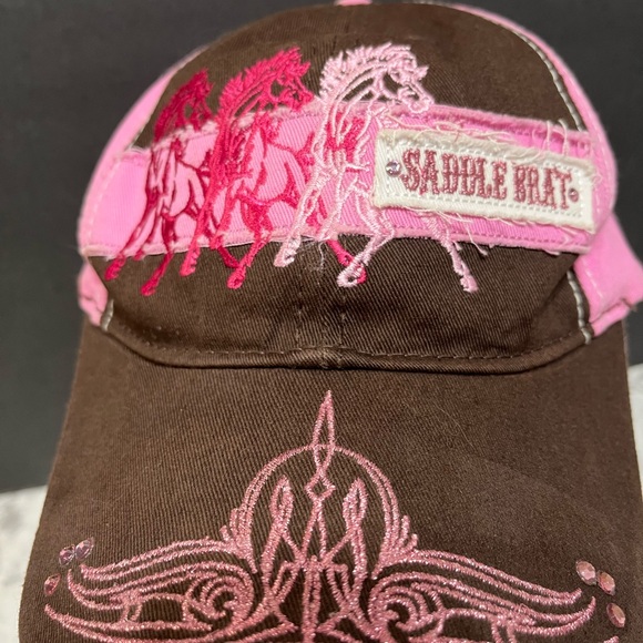 Saddle Brat Brown and Pink Cap - Picture 2 of 7